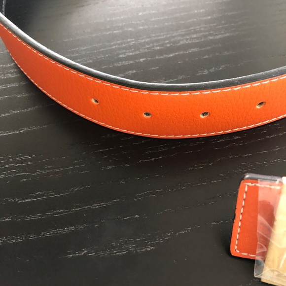 Fashion Belt in colors Orange and Black - Picture 3 of 4